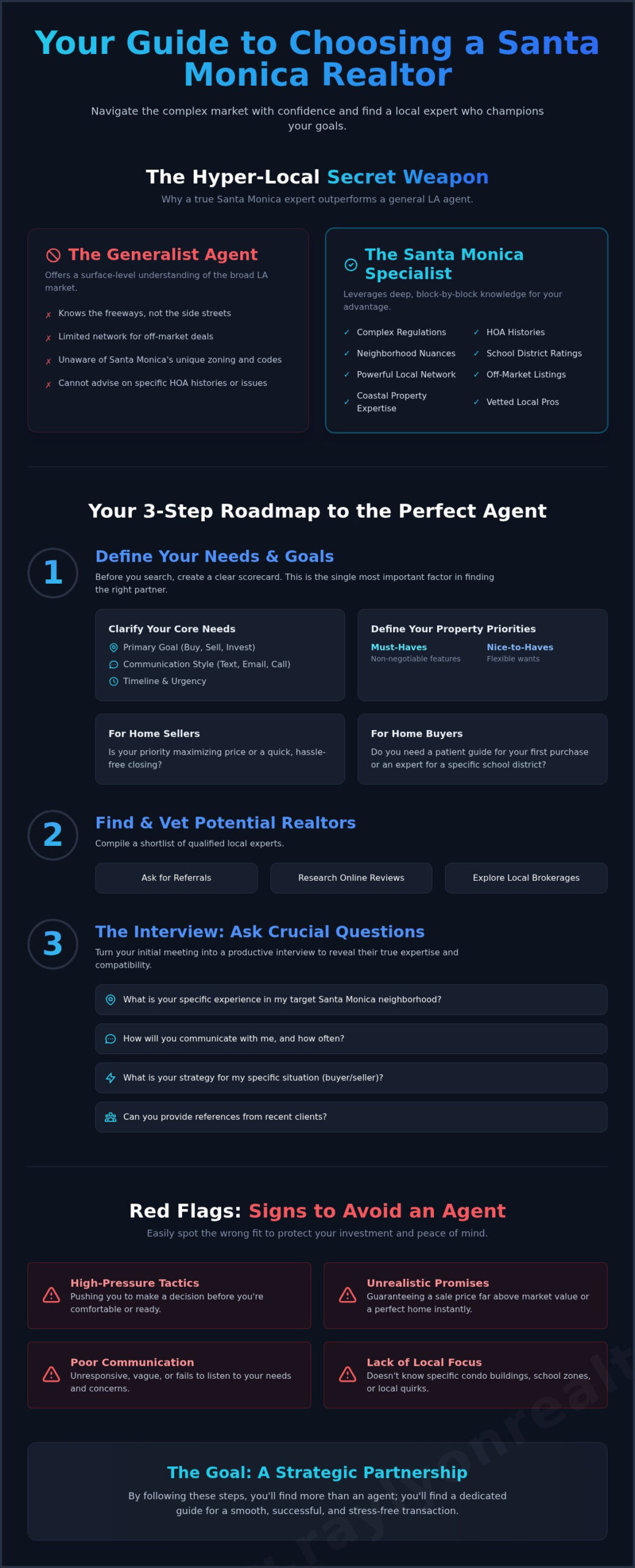 Choosing a Santa Monica Realtor: An Insider’s Guide - Infographic