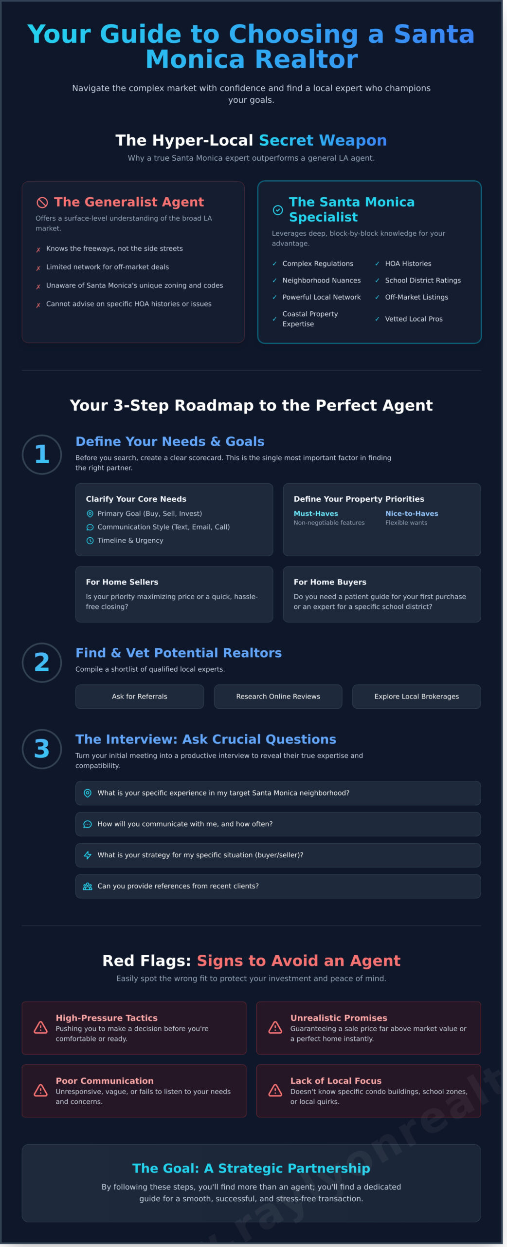 Choosing a Santa Monica Realtor: An Insider’s Guide - Infographic